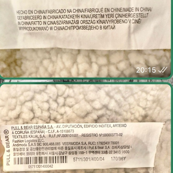 PULL&BEAR Denim Moto Sherpa Jacket Womens Size Large - Picture 16 of 16